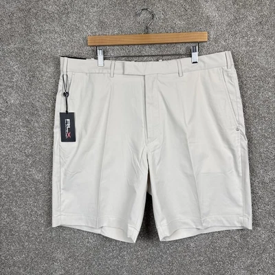 Shorts de golfe Ralph Lauren RLX masculino tamanho 40 elástico areia costura interna 9” NOVO - Imagem 1 de 4