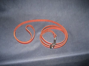Quality brown latigo leather dog leash handcrafted MADE IN USA - Picture 1 of 1