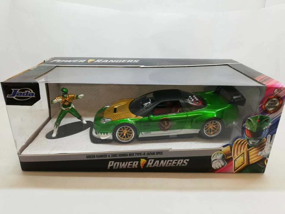 1-24 Jada Honda NSX Type-R + Figurine Green Power Rangers - Immagine 1 di 1