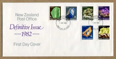 NEW ZEALAND. MINIERALS, Definitive Issue. 1982, 12, 1. FDC - Image 1 of 2