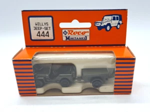 Roco H0 1:87 Minitanks 444 Willys Jeep - Set - dunkelgrün in OVP selten - Bild 1 von 1