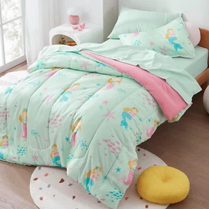 Kids Bedding Comforter Set, Cute Pattern & Super Soft 2 Pieces Bedding Sets, All - Picture 1 of 9