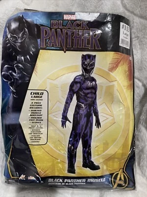 DISFRAZ HALLOWEEN MÚSCULO PANTERA NEGRA MARVEL NIÑO PEQUEÑAS EDADES 4-6 Foto 1 de 2