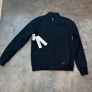 Aritzia TNA Cozy Fleece Snug Zip-up Black Size Large NWT - Picture 1 of 3