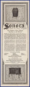 Vintage 1919 SONORA Talking Machine Phonograph Ephemera Print Ad - Bild 1 von 1