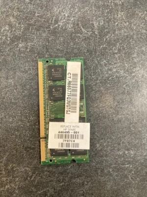 446495-001 HP 1GB DDR2 SoDimm Non ECC PC2-5300 667Mhz Memory - Image 1 of 2