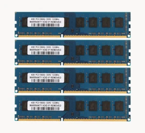 16GB 4X 4GB PC3-10600U DDR3 1333MHz 1.5V Desktop DIMM Memory RAM Low Density @A6 - Picture 1 of 13