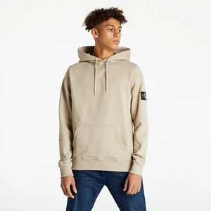 $99.90 Calvin Klein Men Relaxed Fit Sleeve Badge Hoodie, Khaki, 2XL - Picture 1 of 3