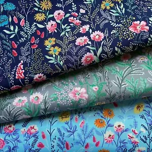 LIBBY Tessuto Floreale 100% Cotone, Cucito, Artigianato, CREMA Rosa e Hubble - Foto 1 di 4