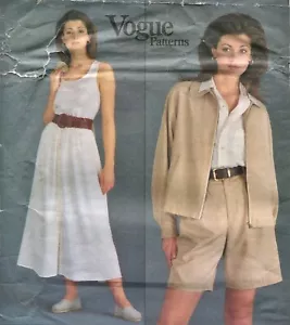 Vogue 1088 go silk FF Sewing Pattern Bomber Jacket Skirt Shorts Women 18-20-22 - Picture 1 of 9