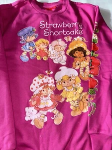 Maglione girocollo alla fragola oversize grafica rosa caldo rosa caldo piccolo 🙂 - Foto 1 di 7