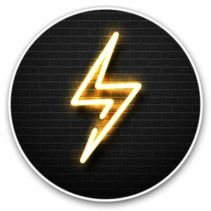 2 x Vinyl Stickers 10cm - Neon Electric Lightning Cool Gift #12882 - Picture 1 of 9
