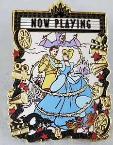 Walt Disney 100th Year Pin Cinderella 5521 Lucifer mice Now Playing poster