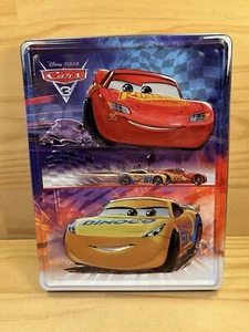 Disney CARS 3 "Blue & Red" Awesome Kids Metal Storage Tin Trinket Box Chest - Picture 1 of 23