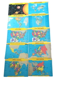 National Geographic Society GEOSAFARY Basic Map Game 19 Game, Double Sided Cards - Picture 1 of 11