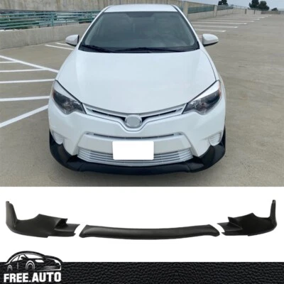 Alerón labial parachoques delantero estilo deportivo Fit 14-16 Toyota Corolla Base L LE 3 PIEZAS — PU Foto 1 de 4