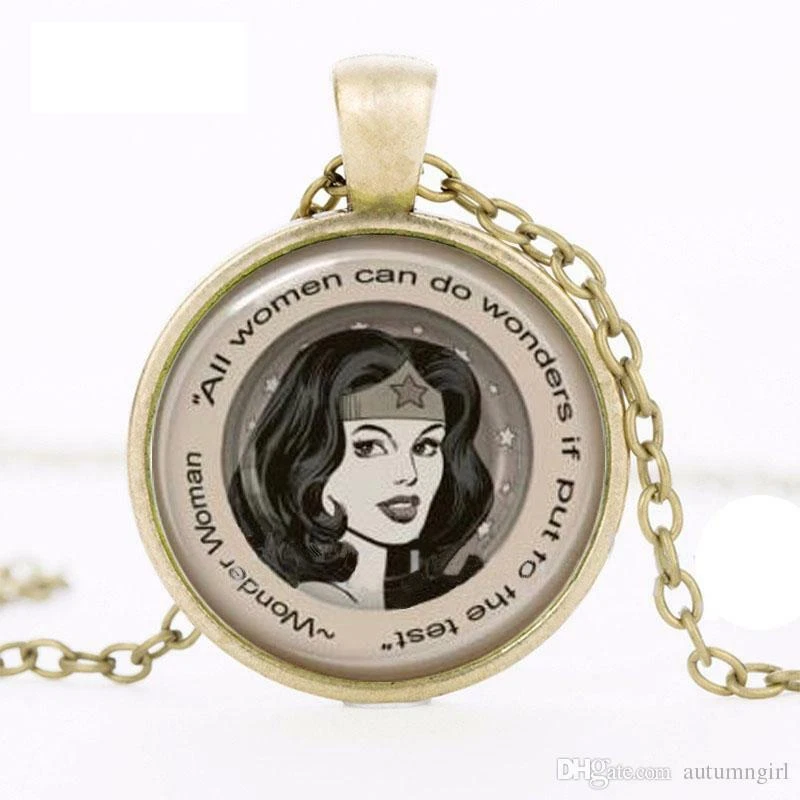 Pingente charme MULHER MARAVILHA 925 prata esterlina 18" colar feminino mãe menina presente  - Imagem 1 de 1