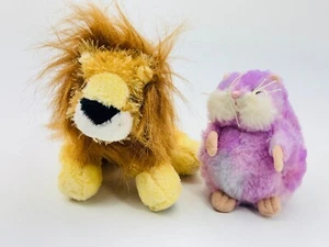 Ganz Webkinz Lil Kinz Amazing Hamster PETUNIA 4" & Lion 6" Plush Toy Lot - Picture 1 of 13