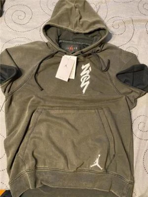 NIKE JORDAN ZION DRI FIT CUT OFF BOXER TRAINING AGED GREEN HOODIE SIZE M MEN $80 - Image 1 of 4