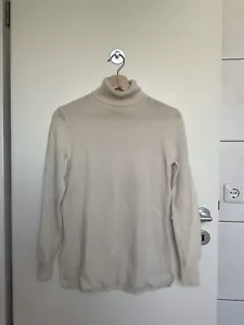 MASSIMO DUTTI Damen Pullover Gr. S Beige Wolle Kaschmir Rollkragen - Bild 1 von 13