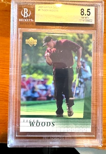 2001 UPPER DECK TIGER WOODS RC ROOKIE #1 BGS 8.5 NM-MT+ - Picture 1 of 1