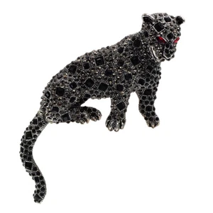 New Arrival Rhinestone Leopard Brooch Women Party Casual Office Pin Jewelry Gift - Picture 1 of 10