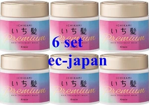Kracie ICHIKAMI Premium Hair Treatment Mask SAKURA 200g Japan set of 6 - Picture 1 of 7