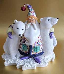 Estatuilla de Papá Noel con osos polares Debbie Mumm de pie - Imagen 1 de 6