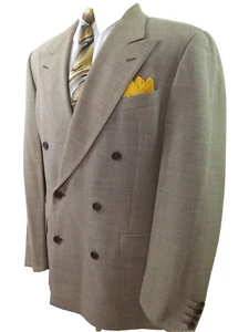 Valentino Uomo Mens Wool Brown Glen Plaid Italian Blazer Jacket Sport Coat 40 R - Picture 1 of 15