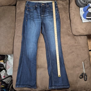 ARIAT REAL HR BALLARY BOOTCUT JEANS 30S BLUE 30x30 FLARE HIGH RISE - Picture 1 of 15