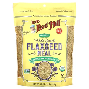 Bob's Red Mill Organic Whole Ground Flaxseed Meal 16 oz Pkg - Picture 1 of 2