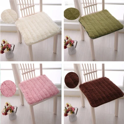 Almofada de assento quente 40x40cm cadeira almofada estudantes escritório trabalho jantar pelúcia peluda - Imagem 1 de 4