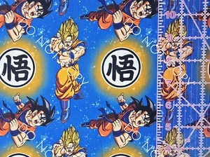 Custom 100% Cotton Woven Anime Dragonball Z Blue By The 1/4 Yard 9x56 - Picture 1 of 2
