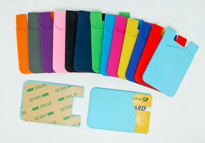 RATZETRADE Handy Kreditkartenfach/-Halter aus Silikon. Praktisch - Karten Standardmaß 3M DE