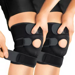 Knee Support Brace Stabilizers & Patella Gel Pad Meniscus Wrap Joint Pain Relief - Picture 1 of 23