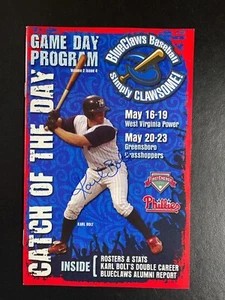 Karl Bolt Signed Blue Claws Baseball Game Day Program Autograph  - Picture 1 of 1