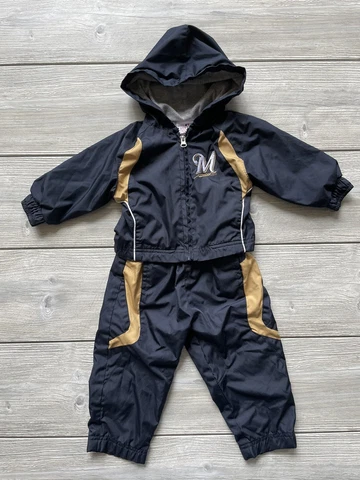 Milwaukee Brewers MLB Boys 18 Months Full Zip Track Jacket and Pants Cover