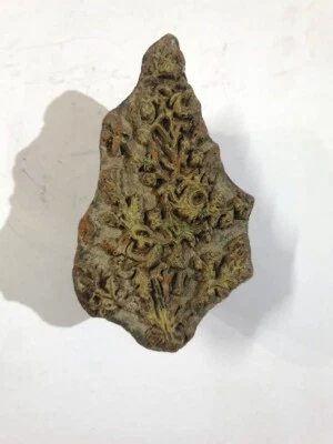 Bloque de impresión de tela de madera antigua India 3,50 pulgadas x 6,25 pulgadas Foto 1 de 2