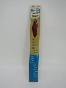 Vintage Coats & Clarks Reißverschluss Berberitzenrot 12 Zoll 18cm. 39-B NOS - Bild 1 von 4