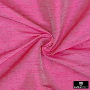Light Fuchsia Pink Art Silk Fabric by the Yard, 1 Yard Pink Silk Fabric - Picture 1 of 10