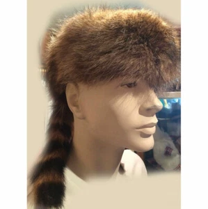 Toque de Trappeur homme- Véritable fourrure de Raton Laveur made in Canada Huron - Imagen 1 de 6