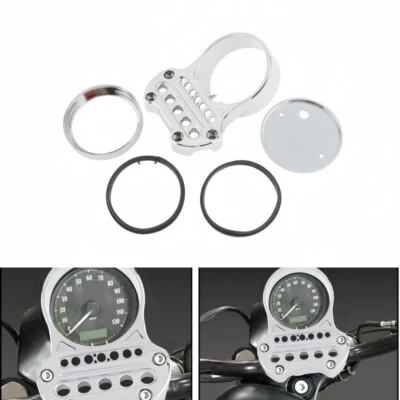 CNC Speedometer Relocation Instrument Bracket Chrome For Harley Sportster XL1200 - Imagem 1 de 4