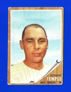 1962 Topps SET BREAK #34 JOHNNY TEMPLE VG+/EX BALTIMORE ORIOLES (SB1) - Picture 1 of 2