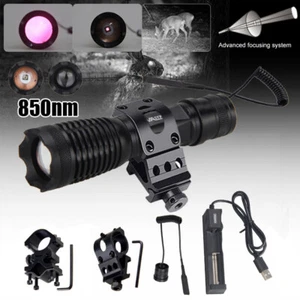 Infrarrojo 850nm IR Visión Nocturna Antorcha Iluminador Mira Montaje Linterna Juego de Lámparas - Imagen 1 de 19