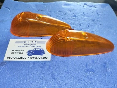 2 peças lentes indicadoras de giro âmbar para VW Beetle Bug tipo 1 Kafer 1957 - 63 PANZA - Imagem 1 de 4