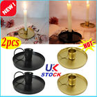 2PCS Retro Metal Candlestick Candle Holder Desktop Adornment Home Wedding Decor~
