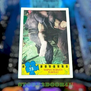 1990 Teenage Mutant Ninja Turtles Movie TOPPS #73 Topsy-Turvey - Picture 1 of 2