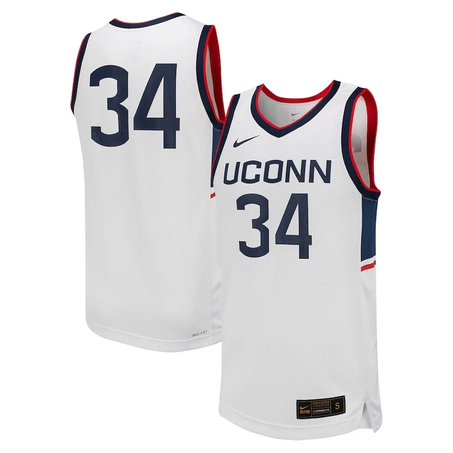 Nike UCONN Huskies #30 Men’s Replica Elite Basketball Jersey White Size Medium