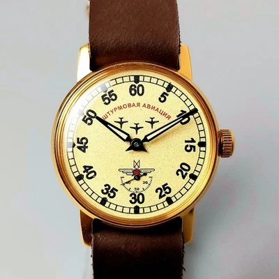 Reloj Pulsera Pobeda Vintage URSS Soviético Mecánico Hombre Reloj Reparado Foto 1 de 4