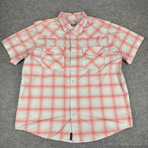 Camicia Magellan Pearl Snap vestibilità classica quadri poliestere tasche rosa uomo XL - Foto 1 di 12